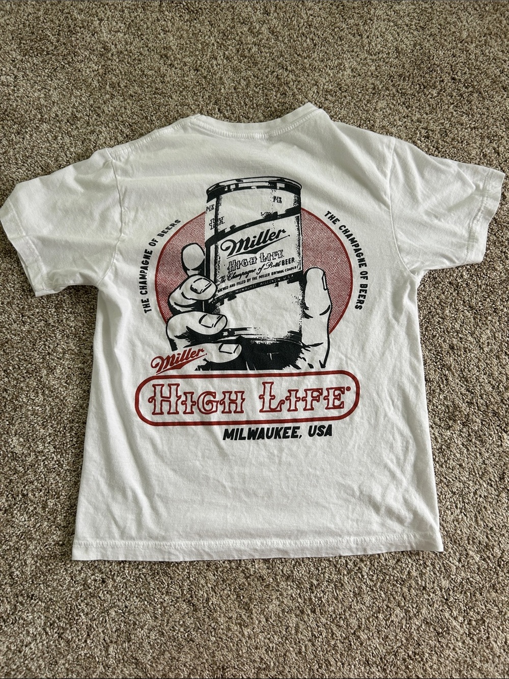 Miller High Life White Graphic Short Sleeve Tee